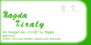 magda kiraly business card